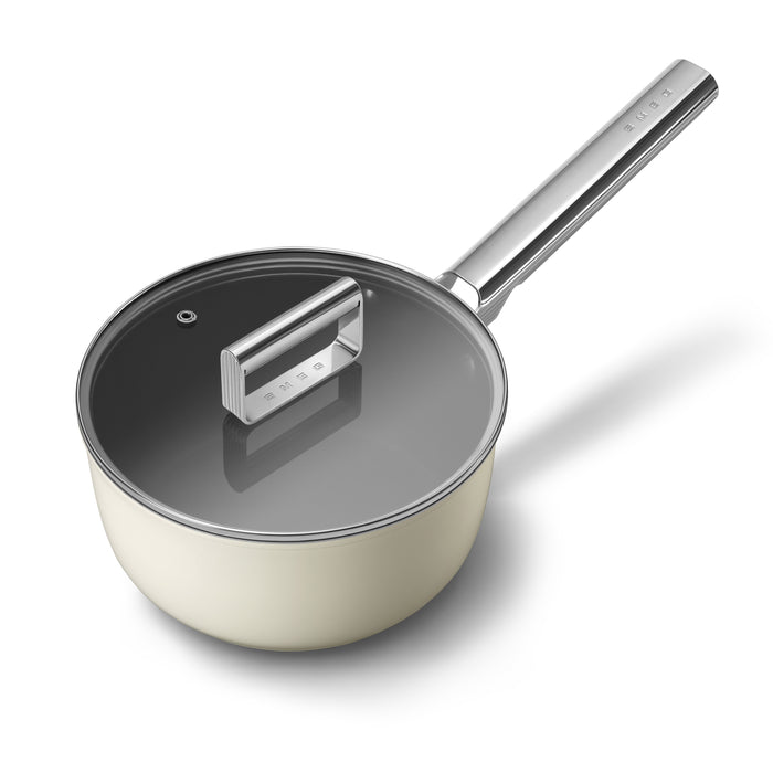 Smeg 50's Style Non-Stick Cream 8-Piece Cookware Set