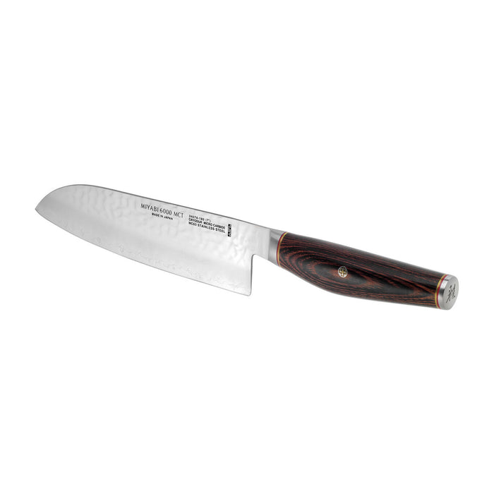 Miyabi Artisan 6000MCT Stainless Steel Santoku Knife, 7-Inches