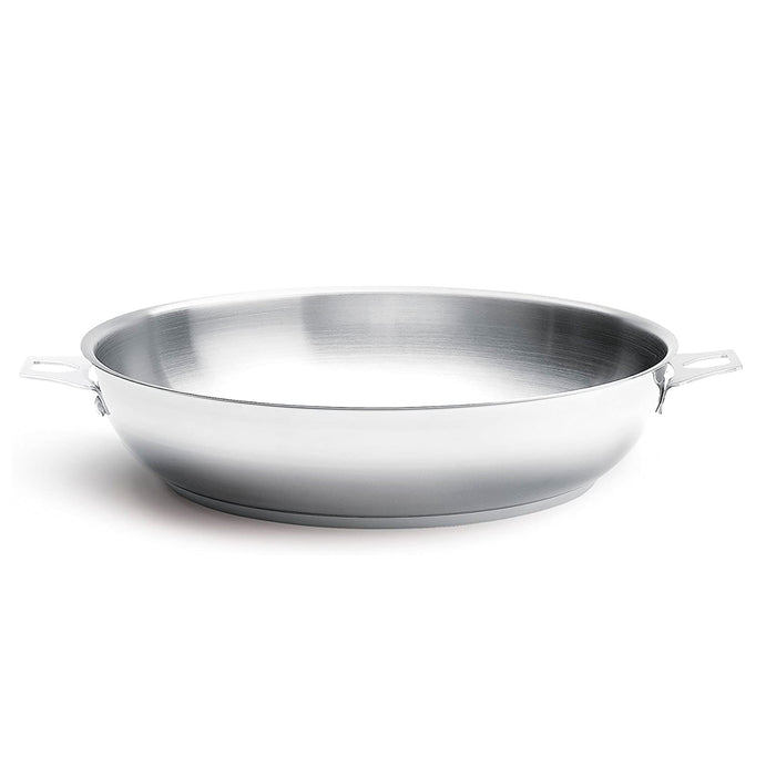 De Buyer Twisty Stainless Steel Round Frying Pan, 9.4-Inches