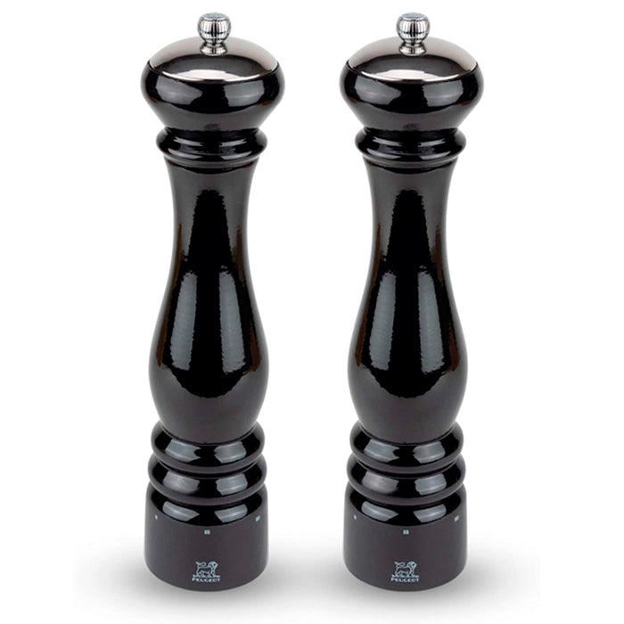 Peugeot Paris Icone U'Select Wood Salt and Pepper Mill Black Lacquered, 12-Inches