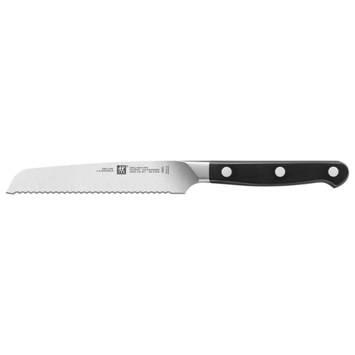 Zwilling Pro Stainless Steel Serrated Utility Knife, 5-Inches - LaCuisineStore