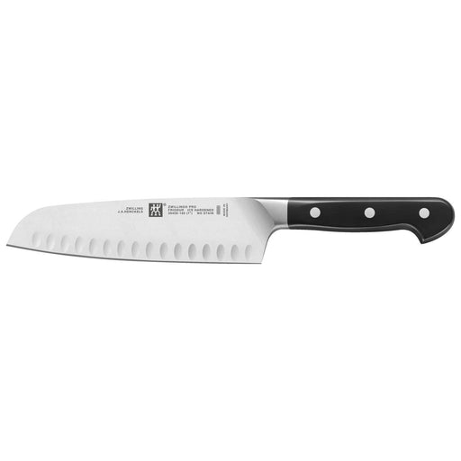 Zwilling Pro Stainless Steel Hollow Edge Santoku Knife, 7-Inches - LaCuisineStore