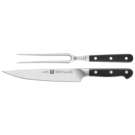 Zwilling Pro Stainless Steel Carving Knife & Fork Set, 2-Piece - LaCuisineStore