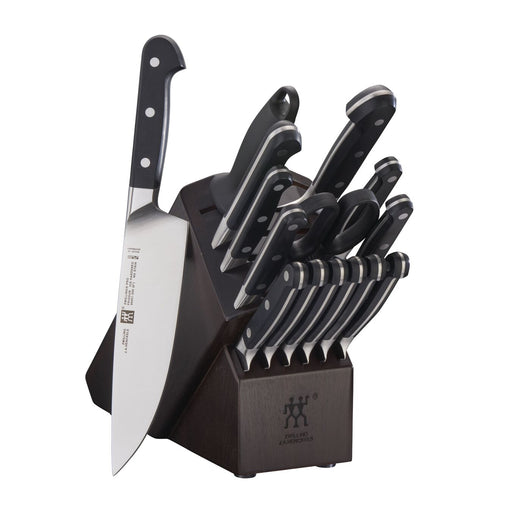 Zwilling Pro Knife Block Set Walnut, 16-Piece - LaCuisineStore