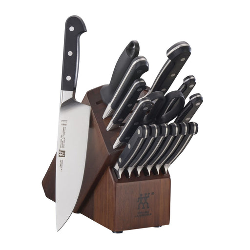 Zwilling Pro Knife Block Set Acacia, 16-Piece - LaCuisineStore