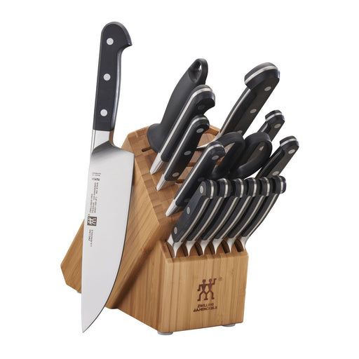 Zwilling Pro Knife Block Set Bamboo, 16 Piece - LaCuisineStore