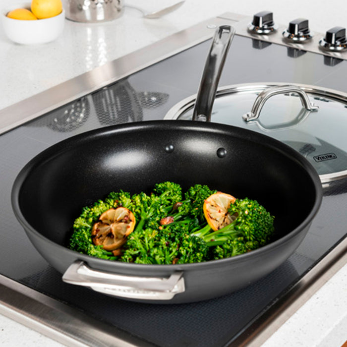 Viking Hard Anodized Nonstick Covered Chef's Pan with Lid,12-Inches