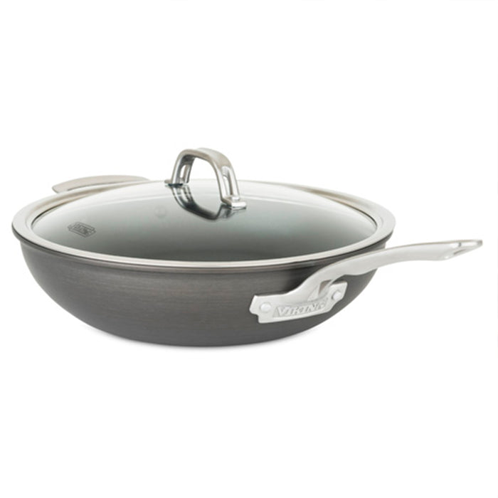 Viking Hard Anodized Nonstick Covered Chef's Pan with Lid,12-Inches