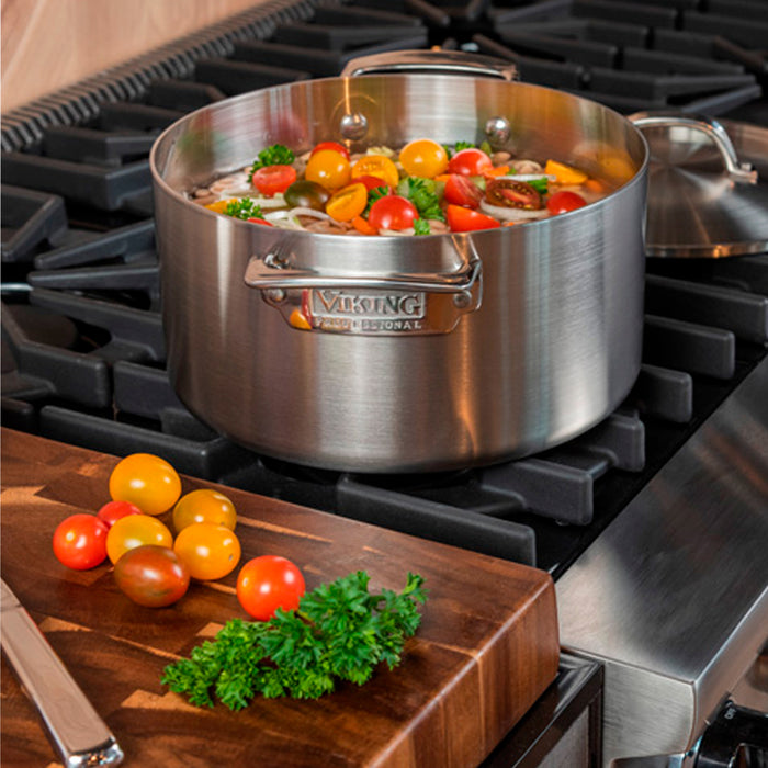 Viking Professional 5-Ply Stainless Steel Stock Pot with Lid, 6-Quart