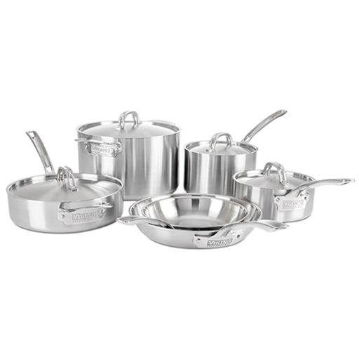 Ninja Foodi NeverStick Stainless 10-Piece Cookware Set, Silver - Curacao 