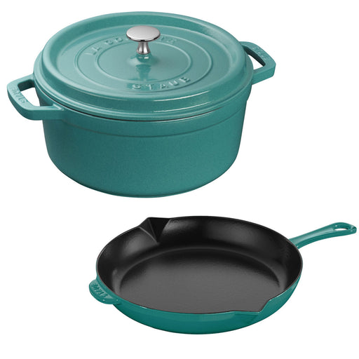 Staub Cast Iron Cocotte and Fry Pan Set 3-Pieces - LaCuisineStore