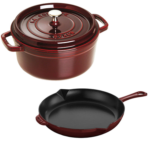 Staub Cast Iron Coccotte and Fry Pan Set 3-Pieces - LaCuisineStore