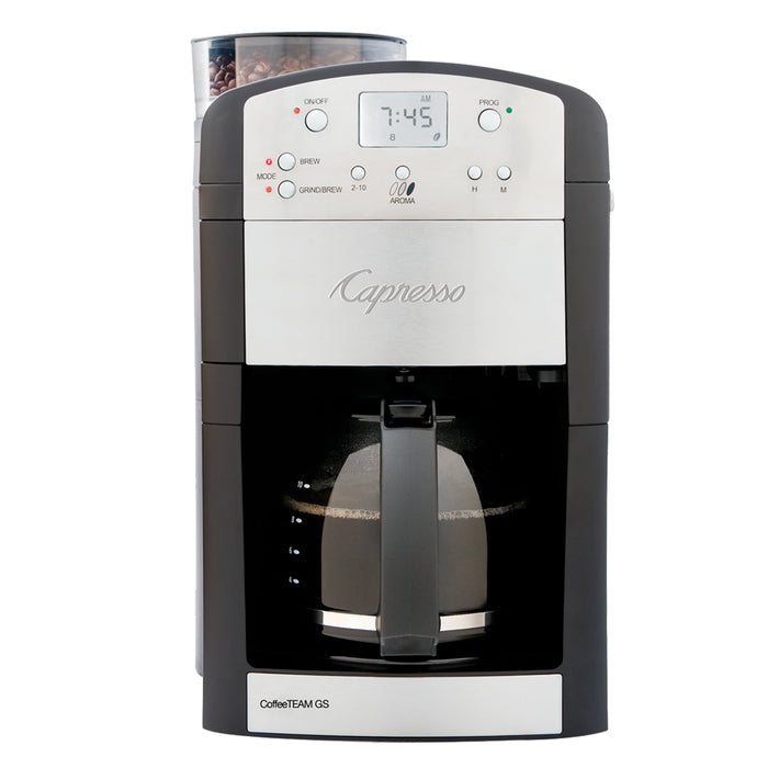 Capresso TEAM GS Stainless Steel Coffee Maker with Glass Carafe