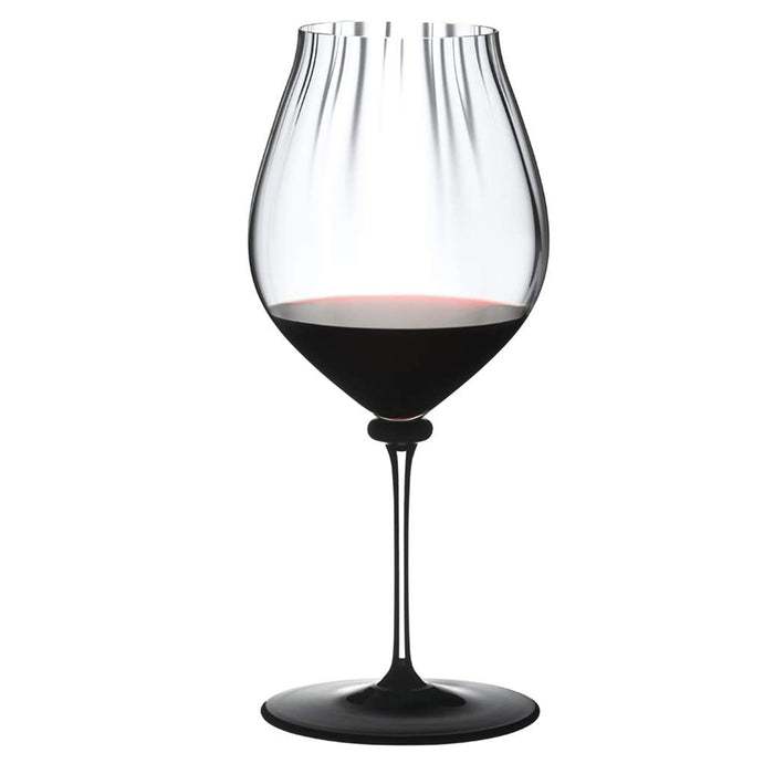 Riedel Fatto A Mano Performance Pinot Noir Wine Glass with Black Base, 29 Oz