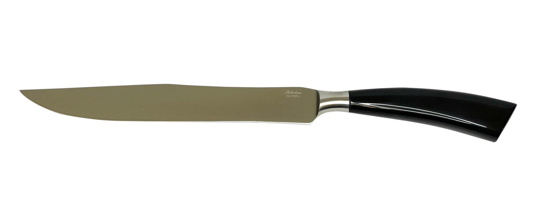 Coltelleria Saladini Stainless Steel Carving Knife with Buffalo Horn Handle, 9-Inch