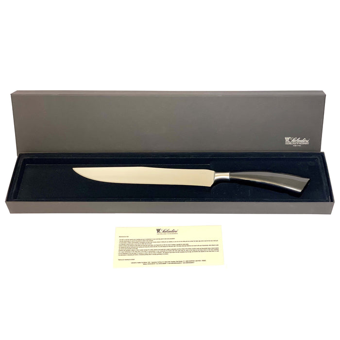 Coltelleria Saladini Stainless Steel Carving Knife with Buffalo Horn Handle, 9-Inch