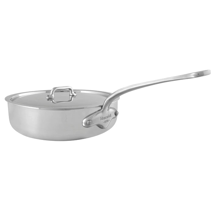 Mauviel M'Urban 3 Stainless Steel Saute pan with Lid, 3.2-Quart
