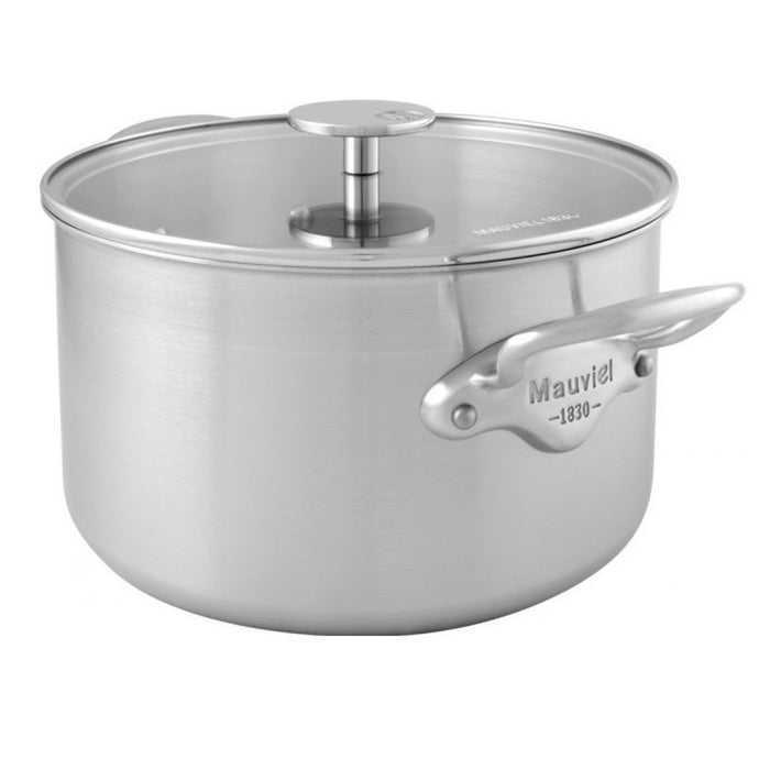 Mauviel M'Urban 3 Stainless Steel Cocotte with Glass Lid, 3.4-Quart