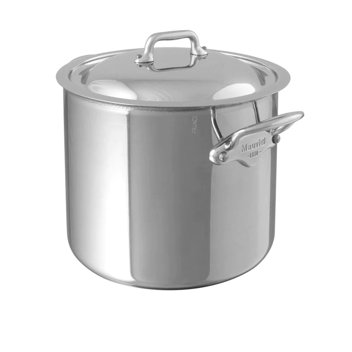 Mauviel M'Cook Stainless Steel Stockpot With Lid, 9.7-Quart