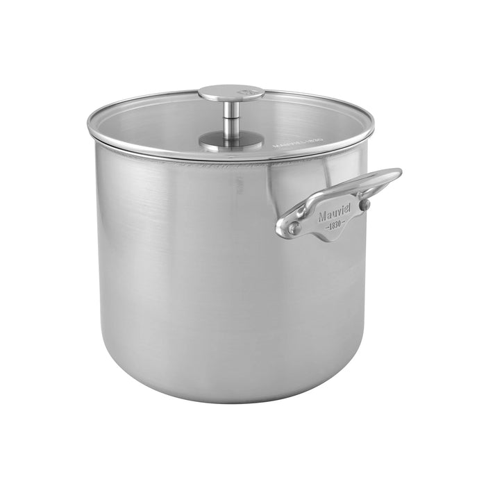 Mauviel M'Cook Stainless Steel Stockpot With Glass Lid, 9.7-Quart