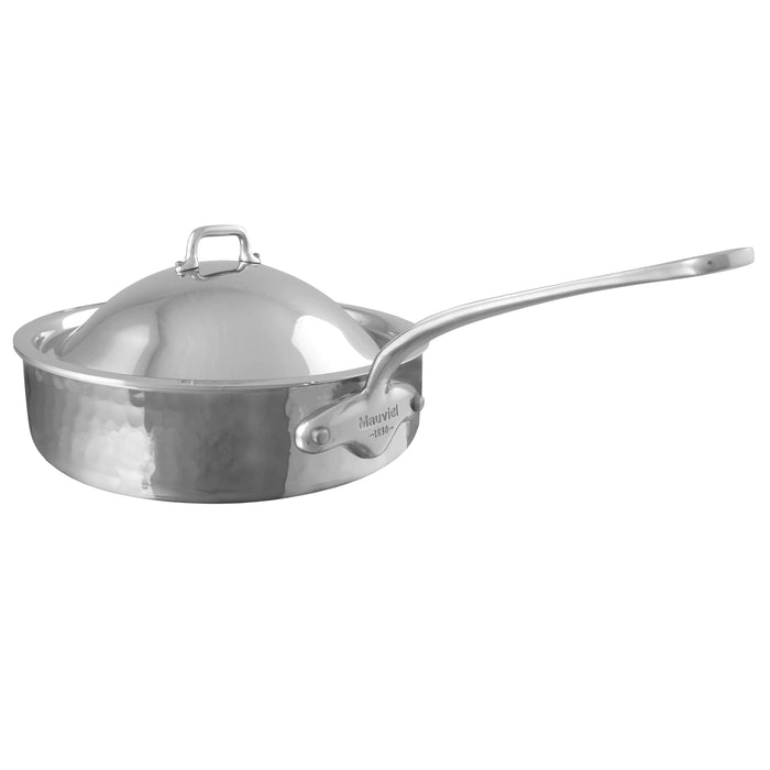 Mauviel M'Elite Saute Pan with Stainless Steel Lid, 3.1-Quart