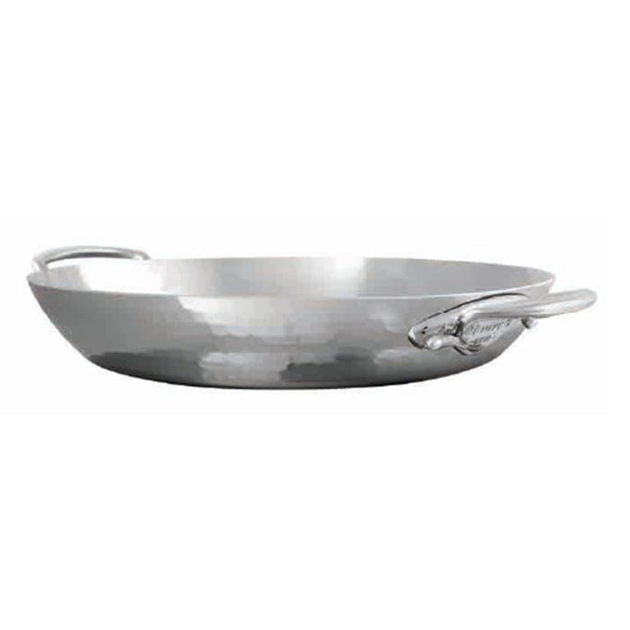 Mauviel M'Elite Paella Pan with Stainless Steel Handles, 6.3-Inches