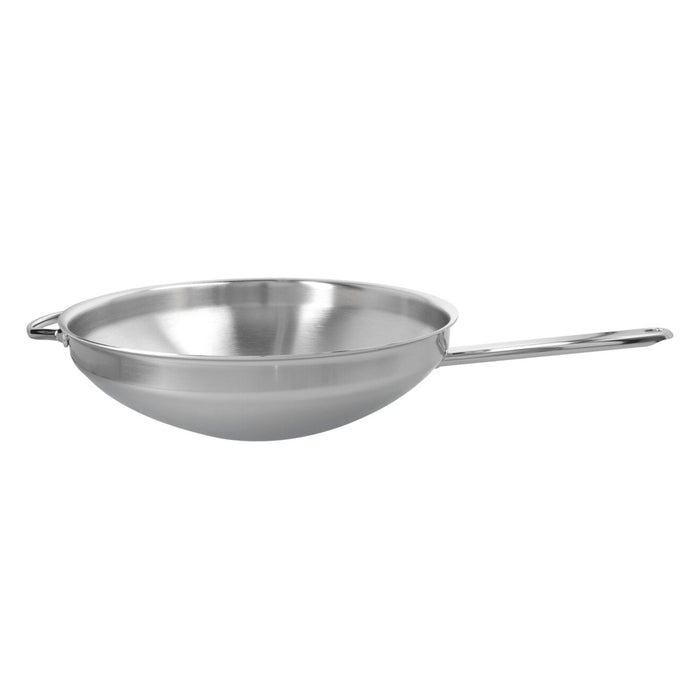 Demeyere Stainless Steel Flat Bottom Wok with Helper Handle, 12.5-Inches