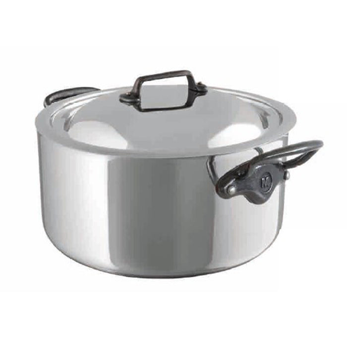 Mauviel M'Cook CI Stainless Steel Cocotte With Cast Stainless Steel Handle & Lid, 9.3-Quart