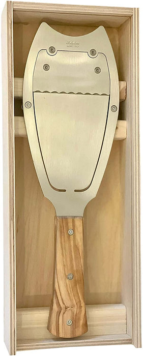Coltelleria Saladini Stainless Steel Truffle Cutter with Olive Wood Handle, 11-Inches