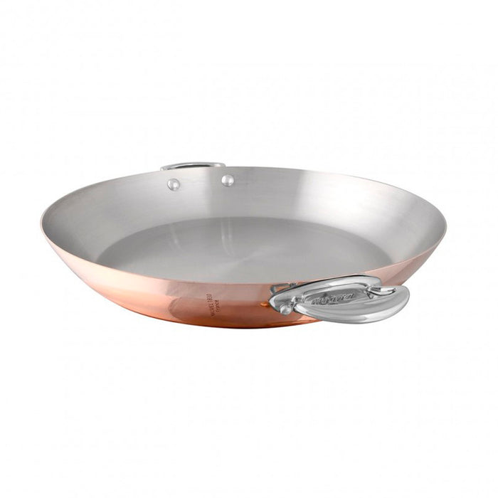 Mauviel M'150s Copper Round Pan With Stainless Steel Handles, 1.7-Quart