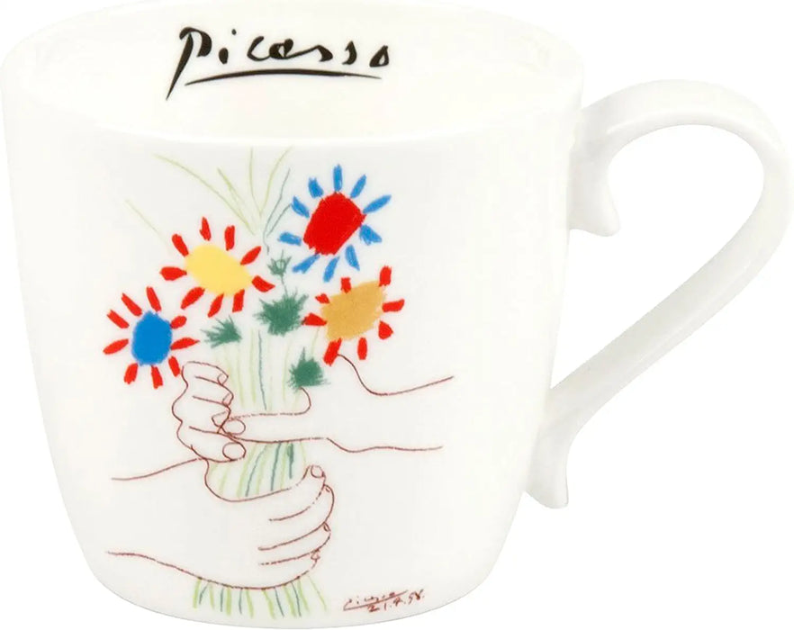 Waechtersbach 2-Piece Picasso Le Bouquet de L'Amitie Bone China Mug Set, 11.8 Oz