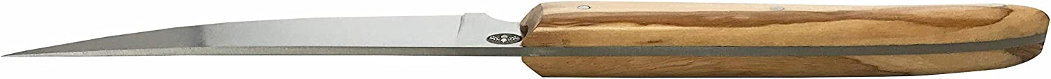 Laguiole en Aubrac Stainless Steel Utility/Paring Knife With Olive Wood Handle, 4-Inches