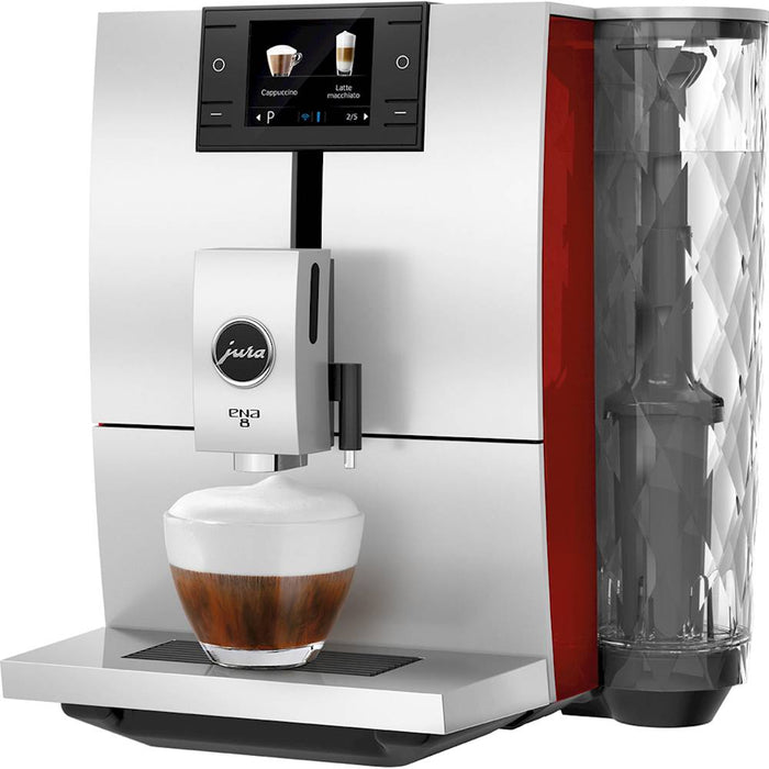 Jura ENA 8 Automatic Coffee Machine, Sunset Red