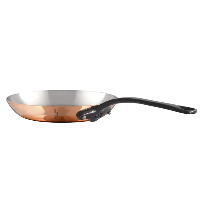 Mauviel M'150ci Copper Round Fry pan with Cast Iron Handle, 11.8-Inches