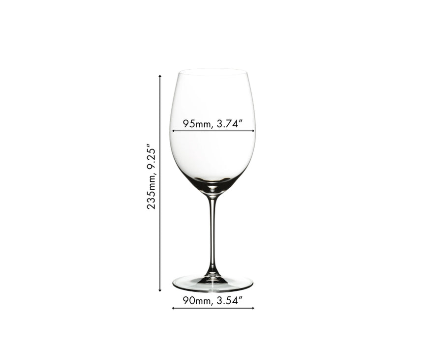 Riedel Veritas 4-Piece Wine Carbernet/Merlot Glass, 22 Oz