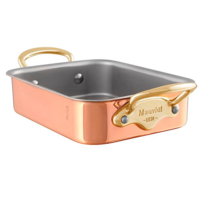 Mauviel M'Mini Copper Roasting Pan With Bronze Handles, 7 x 4 x 1.8-Inches