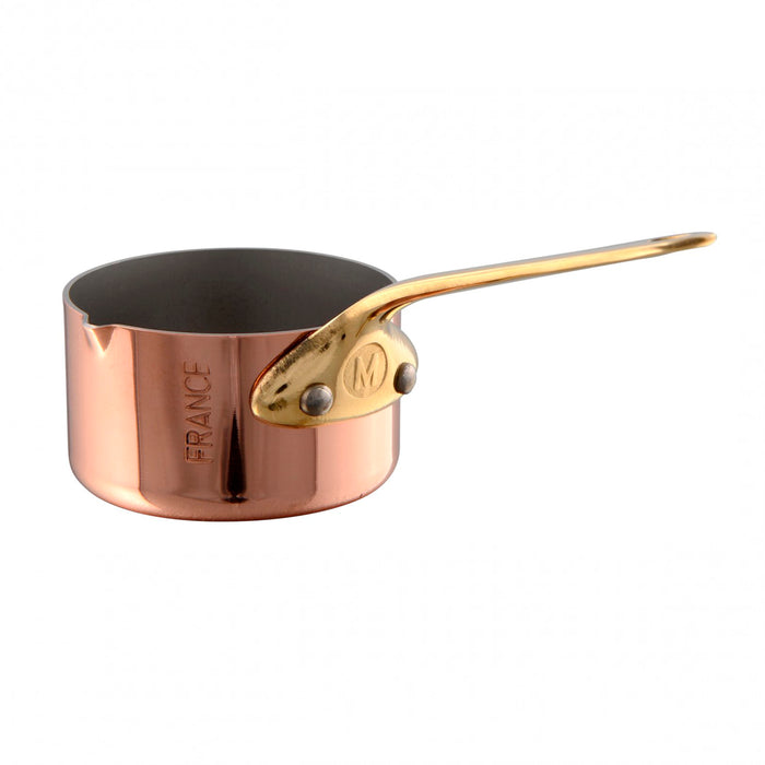 Mauviel M'Mini Copper Saucepan With Puring Edge & Bronze Handle, 0.21-Quart