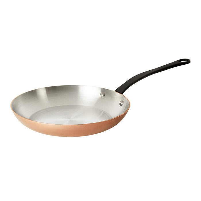 Mauviel M'250C Copper Fry Pan with Cast Iron Handle, 10.2-Inches