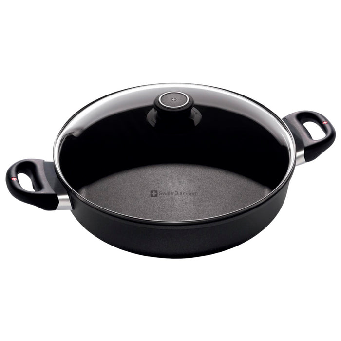 Swiss Diamond HD Induction Nonstick Sauteuse with Lid, 3.7-Quart