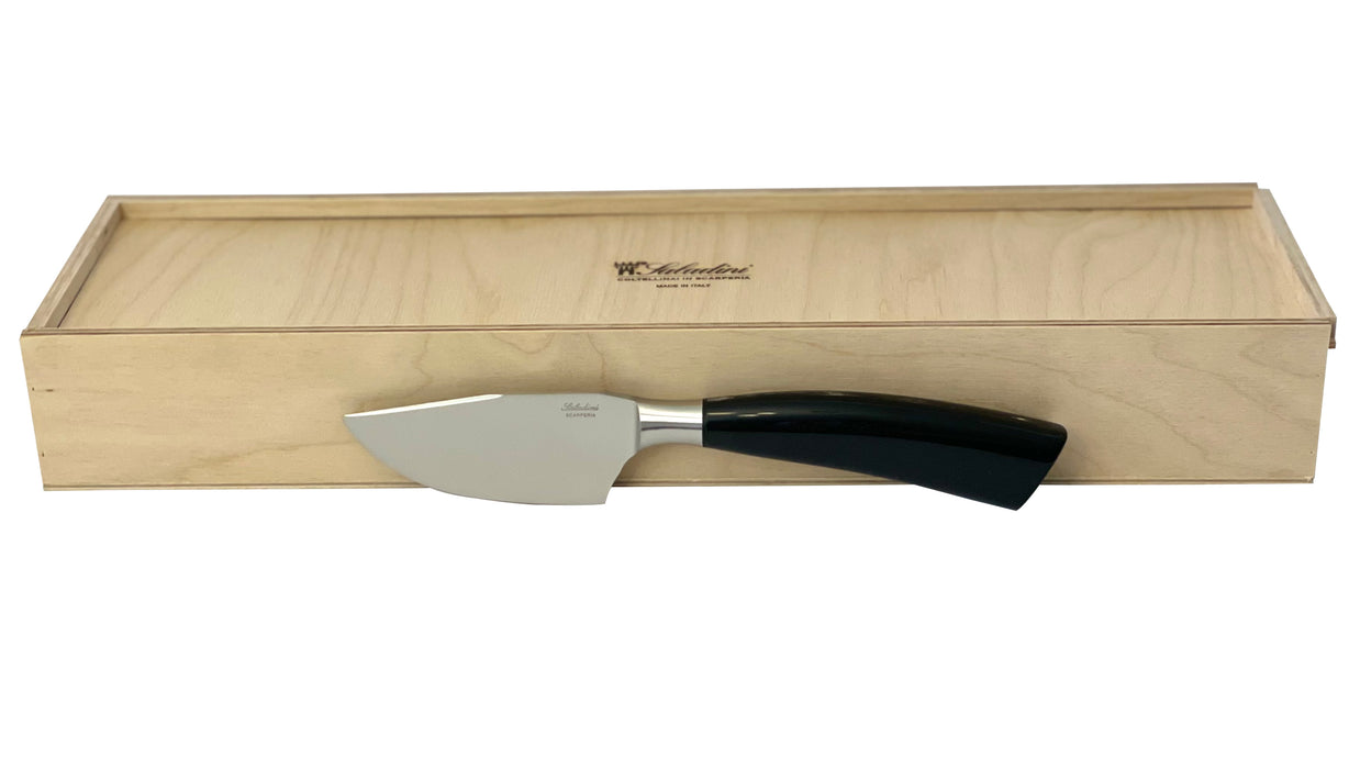Coltelleria Saladini Stainless Steel 3-Piece Cheese Knife Set with Buffalo Horn Handle