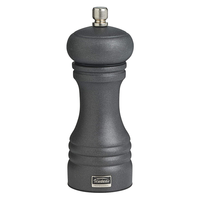 Trudeau Professional Stainless Steel Pepper Mill with Black Matte Finish, 6-Inch