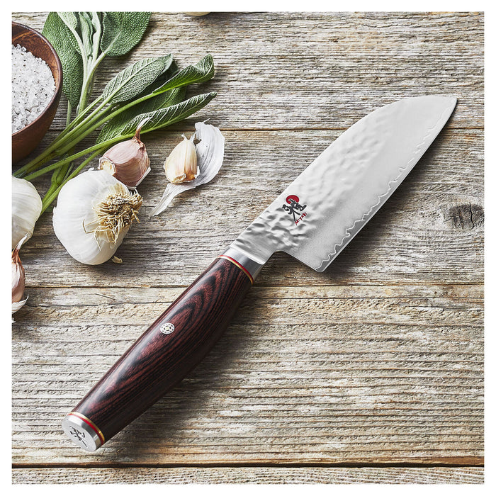 Miyabi Artisan 6000MCT Stainless Steel Santoku Knife, 5.5-Inches