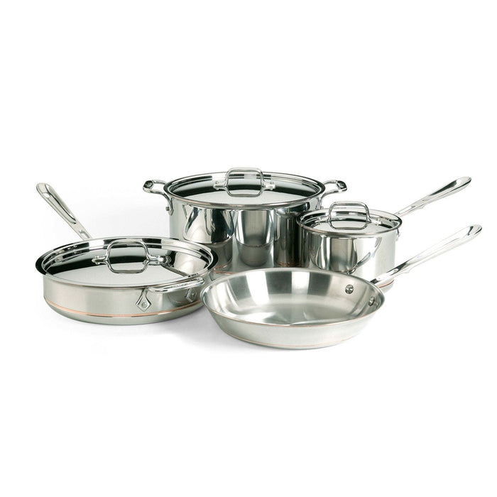 All Clad 6000-7 SS 5-ply Brushed Copper Core 7-Piece Cookware Set