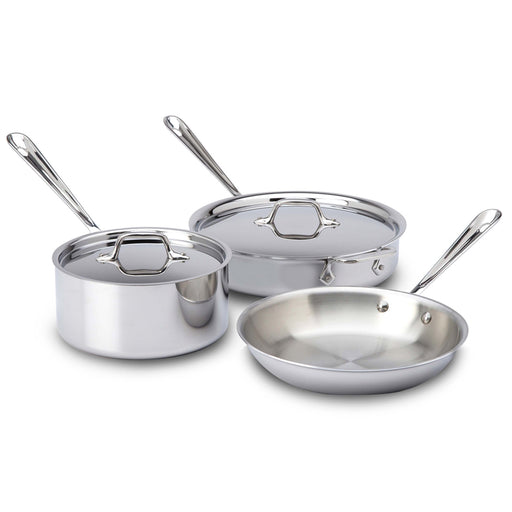 All Clad 401599 Stainless Steel Cookware Set, 5-Piece - LaCuisineStore