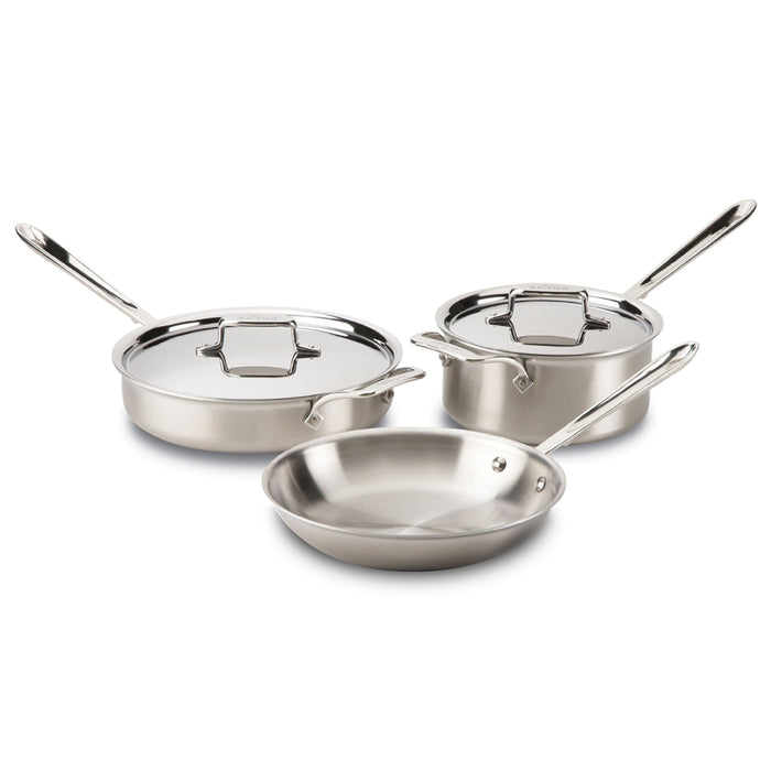 All Clad BD005705 D5 Brushed Stainless Steel 5-Piece Cookware Set