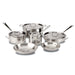 All Clad 401488-R Stainless Steel Cookware Set, 10-Piece - LaCuisineStore