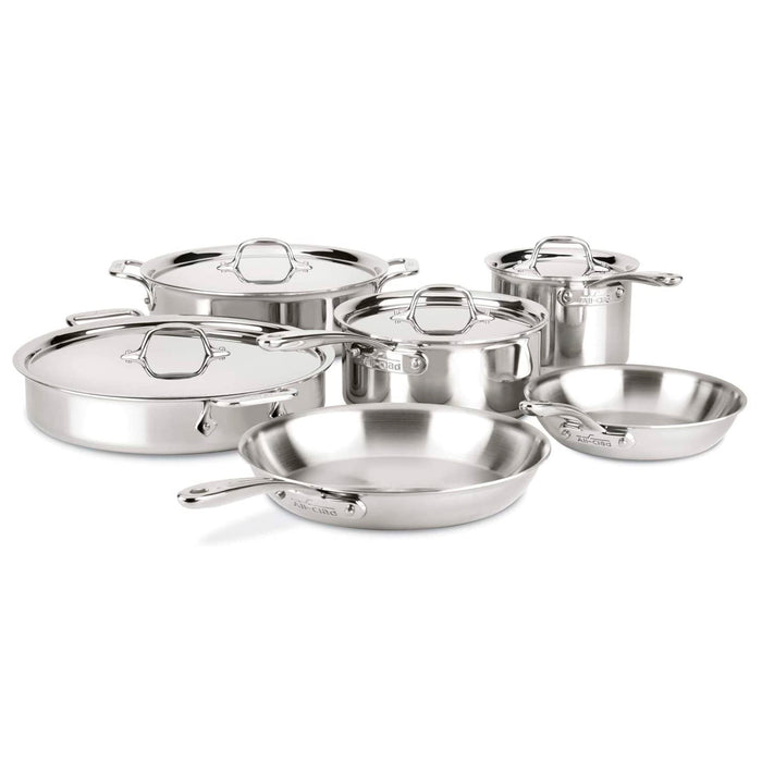All-Clad ST40010 3-ply Polished Stainless Steel Compact 10-Piece Cookware Set