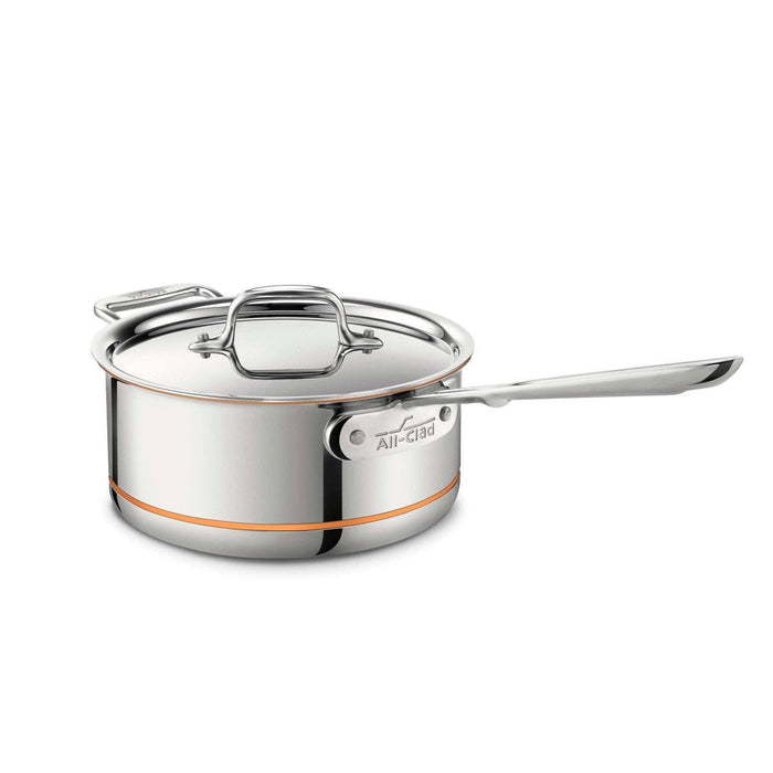 All Clad 6203 SS 5-ply Brushed Copper Core Sauce Pan with Lid, 3-Quart