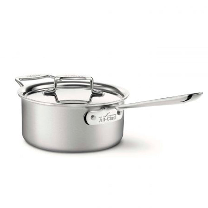 All Clad BD55203 D5 Brushed Stainless Steel Sauce Pan with Lid, 3-Quart