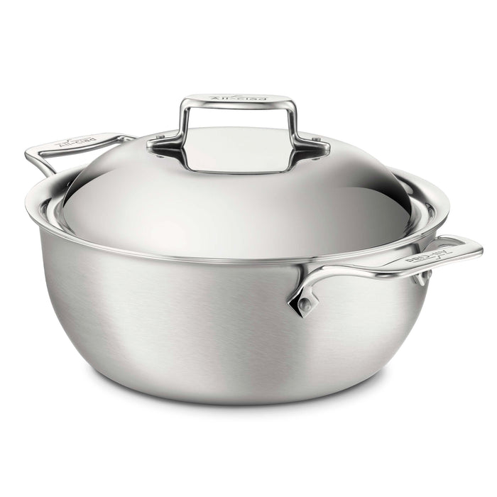 All Clad BD55500 D5 Brushed Stainless Steel Dutch Oven with Lid, 5.5-Quart